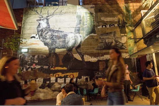 Melbourne's latest laneway bar features a majestic stag mural.