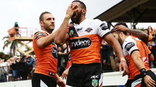 Josh Addo-Carr thinks of his uncles each time he scores a try.