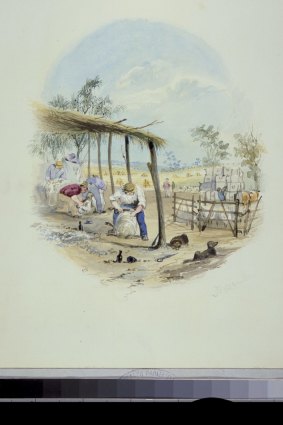 November, from Labours of the Months, c.1840-42, by S.T. Gill, watercolour, National Library of Australia.
