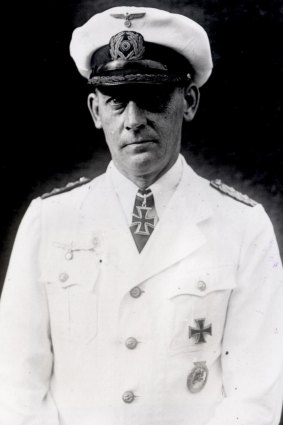 Captain Theodor Detmers, captain of the German raider Kormoran, who led an officers' escape through a tunnel.