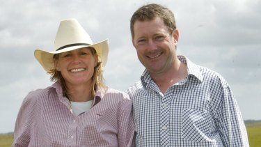 Anne and Hamish Officer, whose property hosts the southern hemisphere's largest wind farm: AGL's Macarthur farm.