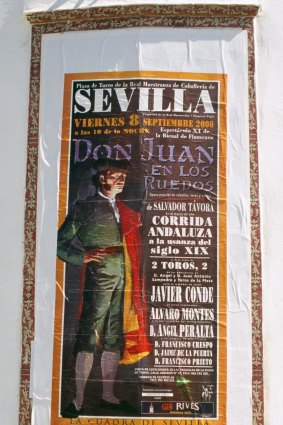 A poster advertising the opera Don Juan in Seville.