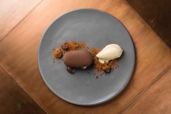 Go-to dish: Chocolate, dulce de leche, buckwheat and cocoa nibs.