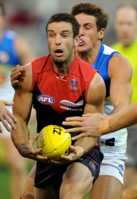 Shannon Brynes is tackled during the 2013 season.