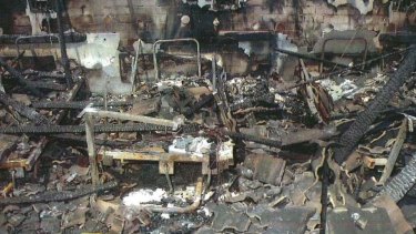 The aftermath of the Quakers Hill nursing home fire in November 2011. 