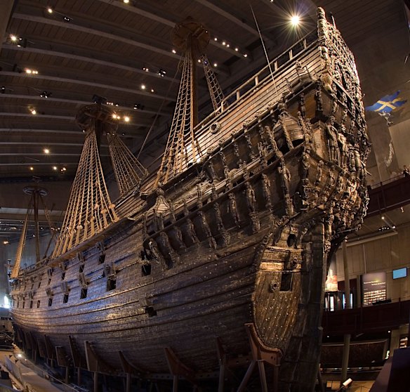 The Vasa seen from the stern.