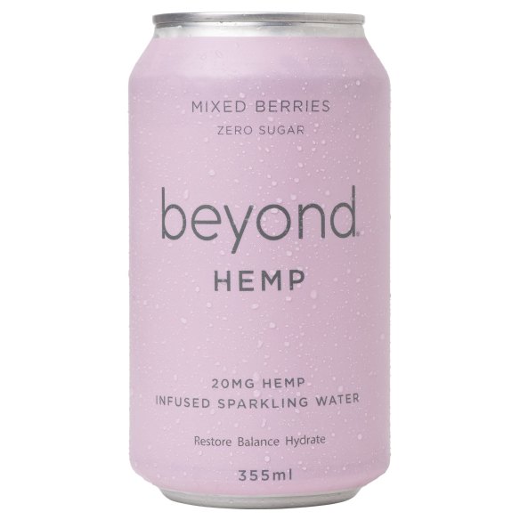 Beyond Hemp sparkling water, launched by entrepreneur Russell Lipton in 2021.