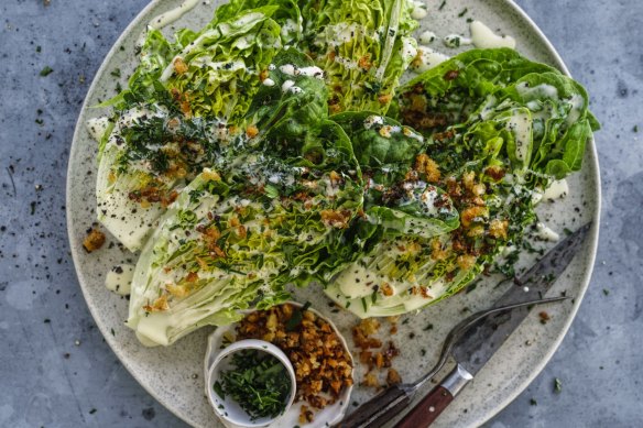 Garlic breadcrumb salad.