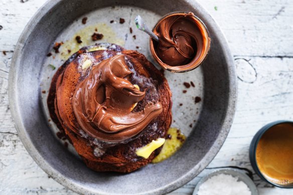 Mexican chocolate pancakes.