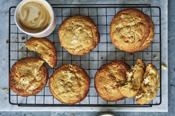 Adam Liaw's salted white chocolate cookies.