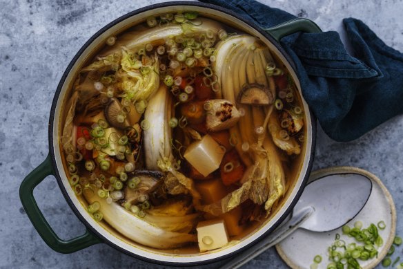 Skip the fish sauce to keep this broth vegetarian.