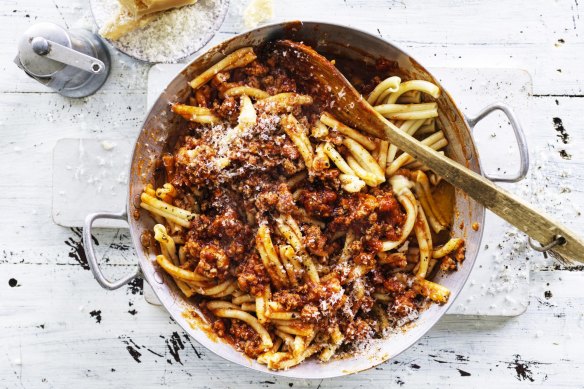 Casarecce with pork and fennel ragu.