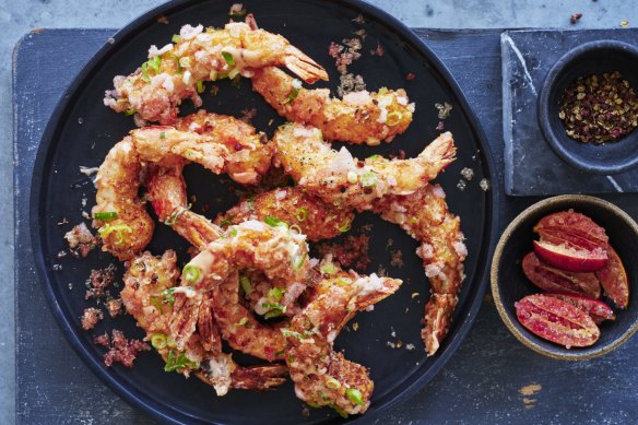 Karen Martini's buttermilk bang bang prawns.