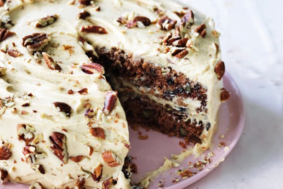 Helen Goh's burnt butter parsnip cake with white chocolate cream icing.