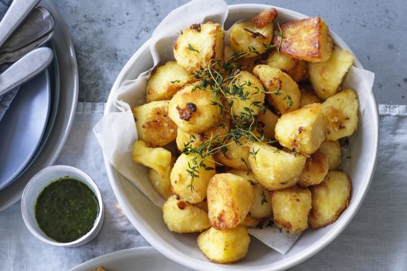 Potatoes and dirt work together in nature.