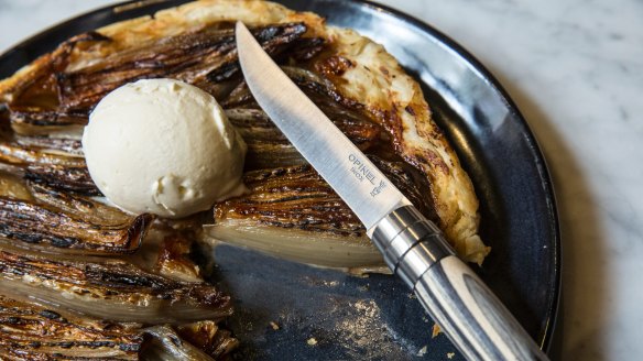 Go-to dish: Shallot tarte tatin with parmesan ice-cream.