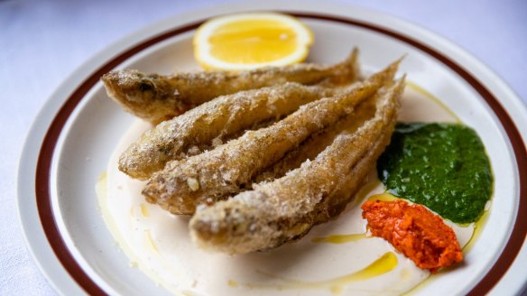 Arabic-style samak mezle of crisply fried fish.
