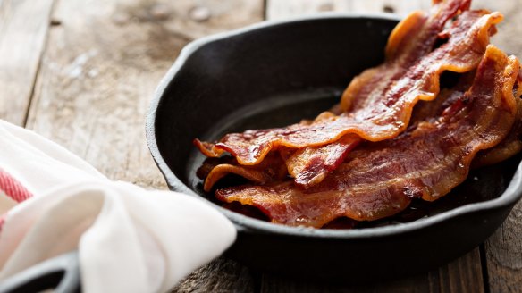 Modern bacon is often injected with brine, which makes it hard to crisp.