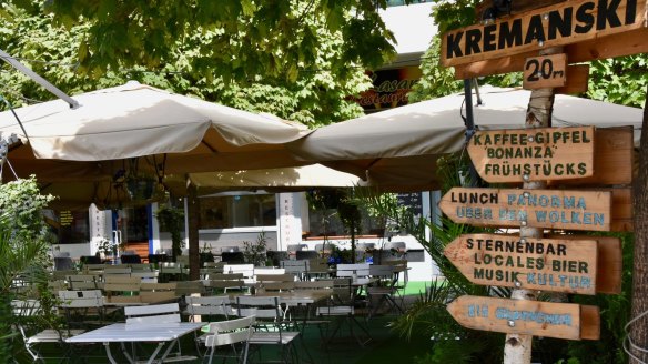 Prinzessinnengarten, a large urban gardening project near Checkpoint Charlie.