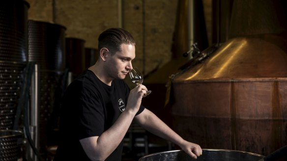 Distiller Dave Withers in the company's Rosebery distillery. 