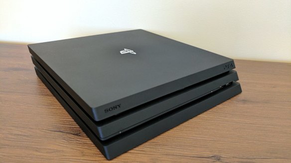 The PS4 Pro is a chunky console with an interesting triple parallelogram design. 