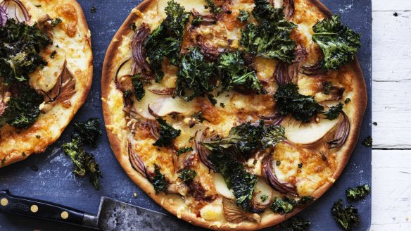 Kale tastes so much better on top of pizza.