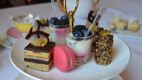 Afternoon tea at the Victorian State Parliament.