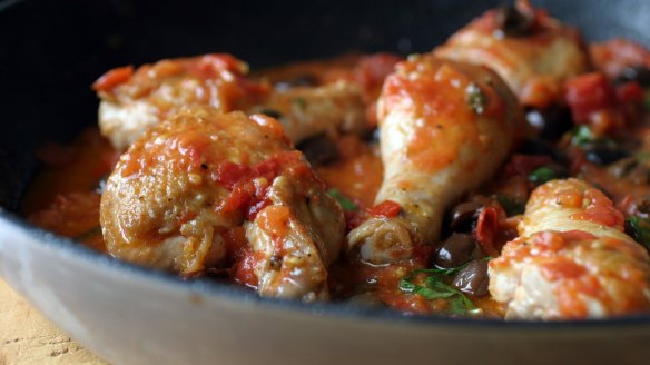 Steve Manfredi's simple chicken with olives.