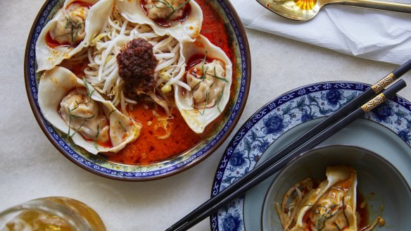 Double happiness: Laksa meets wontons at Ho Jiak in Sydney.