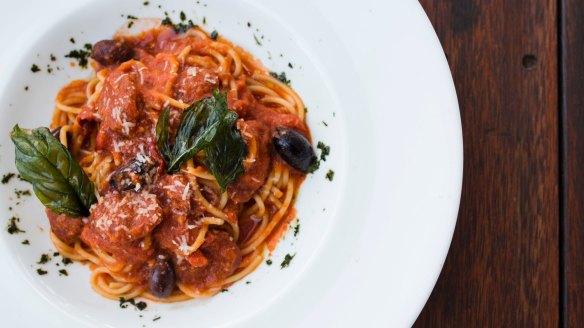 Spaghetti amatriciana: a great take on a classic.
