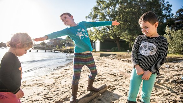 Seven-year-old Nicholas Demetriou hasn't got time for gender stereotypes. He chooses clothes that he likes, regardless of whether he finds them in the girls' section or the boys. He is pictured with Benjamin, 2, and Alexander, 5.