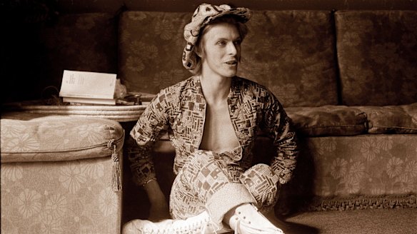 David Bowie at home in Beckenham, London on April 24, 1972. 
