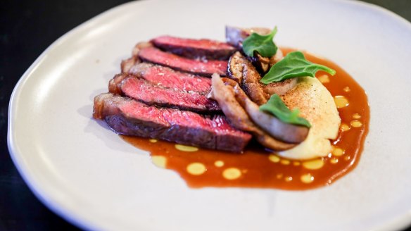 Grass-fed sirloin, smoked potato cream, porcini funghi. 