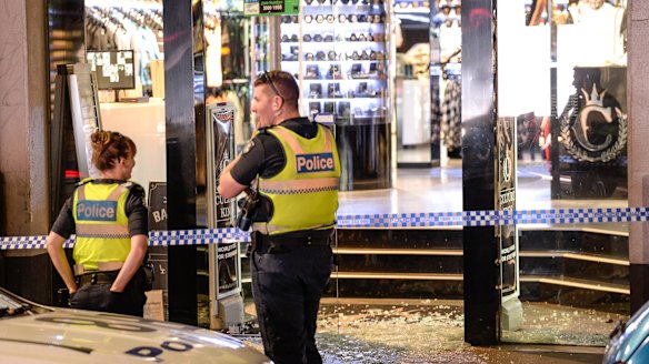 Smash and grab raid on Culture Kings in Queen Street in March.