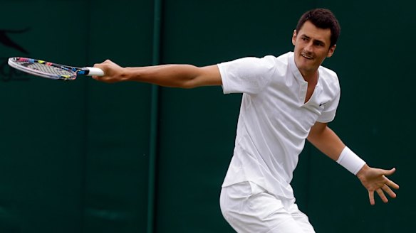 Bernard Tomic fell in straight sets to Germany's Mischa Zverev.