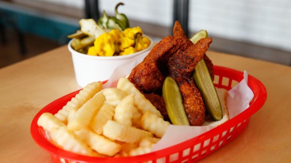 Not just noodles: Taste the fried chicken rainbow at Belle's Hot Chicken party.