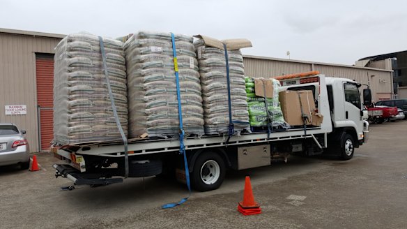 Fertiliser seized from the Acacia Ridge warehouse.
