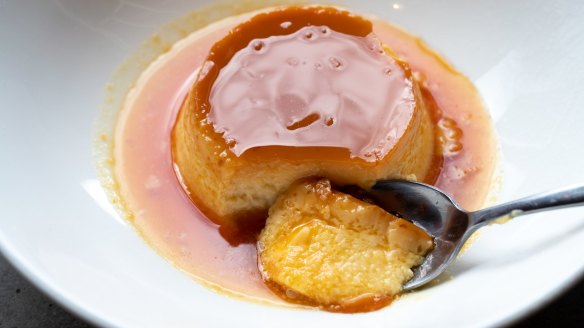 Sauternes custard with caramel. 