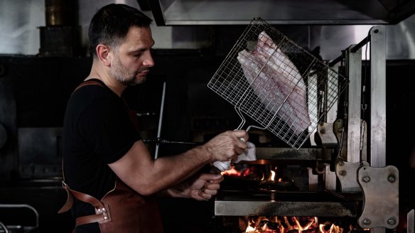 Lennox Hastie recommends grilling barramundi with the skin on.