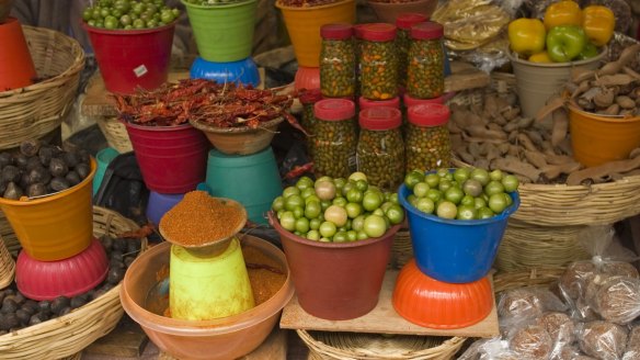 Authentic ingredients: A market scene in Chiapas, Mexico.

