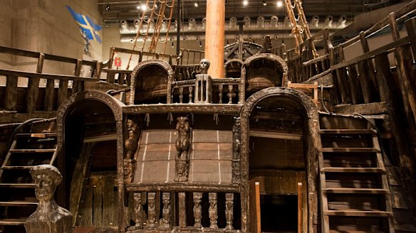 Upper deck (towards the stern) of the Vasa.
