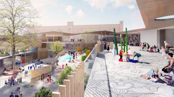 The redeveloped Ultimo Public School will have three rooftop play areas.