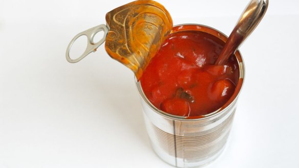 Look for low-sodium canned tomato soup for a lunch packed with vitamins.