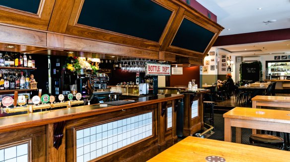 Inside Redfern's refreshed Woolpack pub.