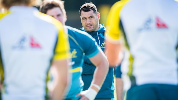 Hot water: George Smith at Wallabies training last year.