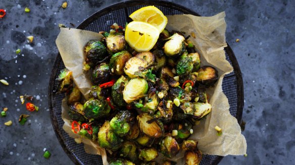 Salt and pepper brussels sprouts.