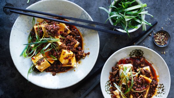 Beef ma po tofu.