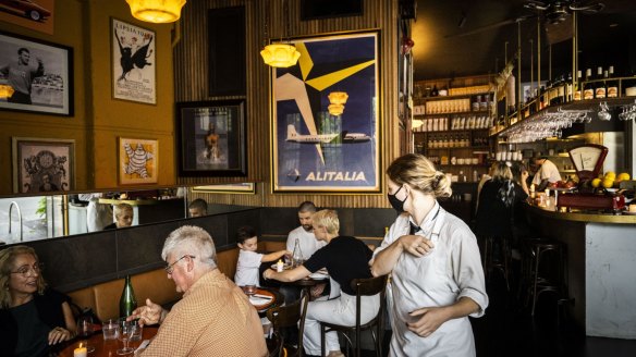 The interior channels a more traditional trattoria, but the but the kitchen uses plenty of ingredients that would shock a Tuscan.