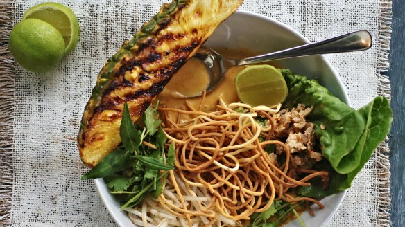 Thai times two: Larb meets khao soi.