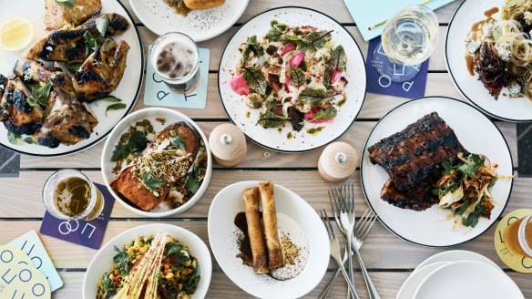 Pontoon's menu goes long on wood-fired share dishes.